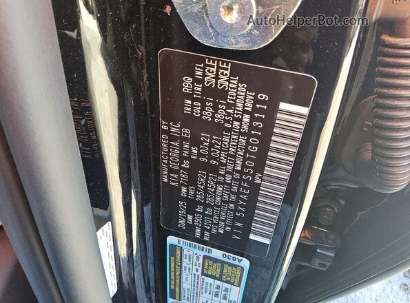 5XYAEFS50TG013119 2026 KIA EV9 Black Vista interior de 360 grados