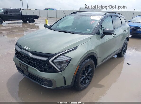 5XYK7CDF9RG204405 2024 KIA SPORTAGE Green წინა მარცხენა ხედი სამი მეოთხედიდან