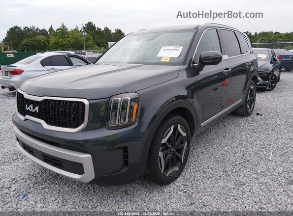5XYP34GC8RG523108 2024 KIA TELLURIDE Gray წინა მარცხენა ხედი სამი მეოთხედიდან