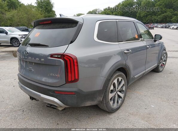 5XYP3DHC3LG080372 2020 KIA TELLURIDE Light Blue Trasero derecho