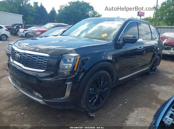 5XYP54HC3LG033143 2020 KIA TELLURIDE Черный Передняя левая четверть