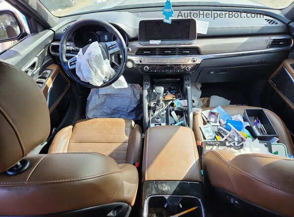 5XYP5DHC2NG287526 2022 KIA TELLURIDE Коричневый Вид панели приборов