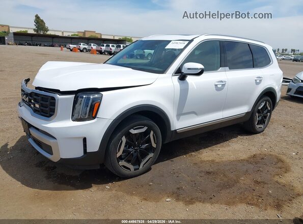 5XYP64GC8RG562997 2024 KIA TELLURIDE White წინა მარცხენა ხედი სამი მეოთხედიდან