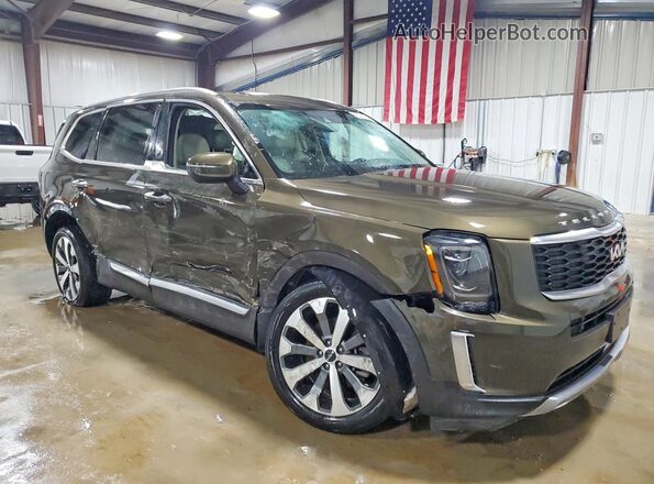 5XYP6DHC8NG237193 2022 KIA TELLURIDE Brown Delantero derecho