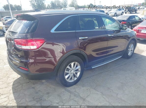 5XYPG4A39GG070336 2016 KIA SORENTO Maroon Rear right