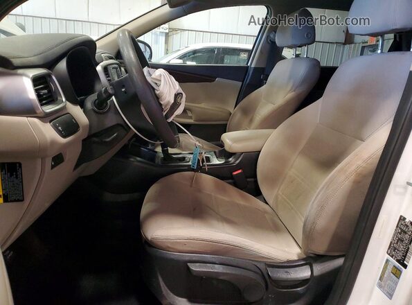 5XYPG4A55JG405486 2018 KIA SORENTO White წინა სალონის ხედი