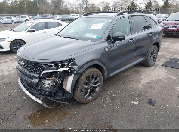 5XYRKDLFXMG047741 2021 KIA SORENTO Gray Front left
