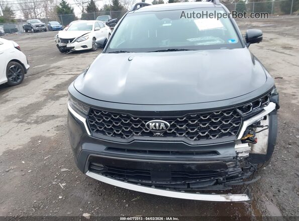 5XYRKDLFXMG047741 2021 KIA SORENTO Gray Front view