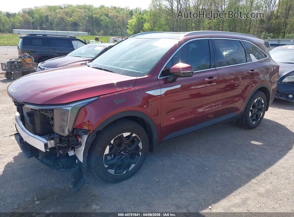 5XYRL4JC0RG293131 2024 KIA SORENTO Burgundy Передня ліва чверть