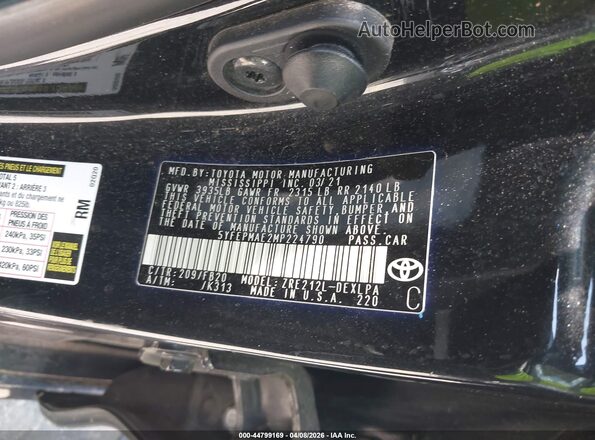 5YFEPMAE2MP224790 2021 TOYOTA LL Black 