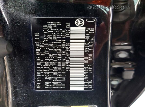 5YFEPMAE7MP169916 2021 TOYOTA LL Black Շարժիչի բաժամունքի տեսք