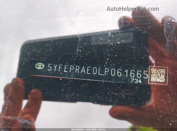 5YFEPRAE0LP061665 2020 TOYOTA LL Red 