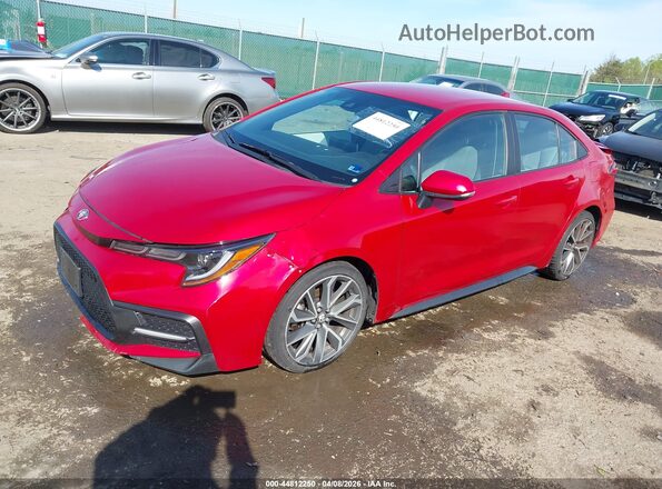 5YFS4MCE0MP079340 2021 TOYOTA LL Red Առջևի ձախ երեք քառորդ տեսարան