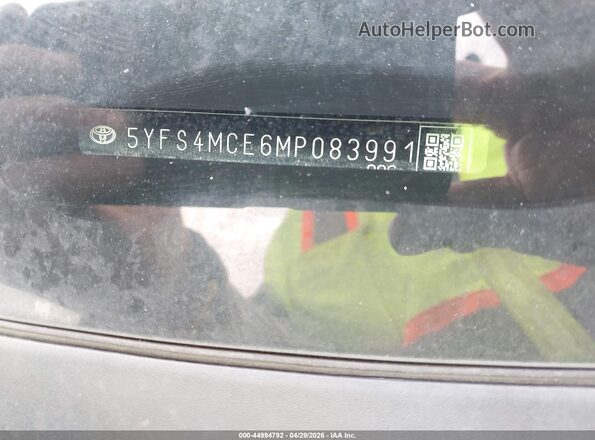 5YFS4MCE6MP083991 2021 TOYOTA LL Black Engine compartment view