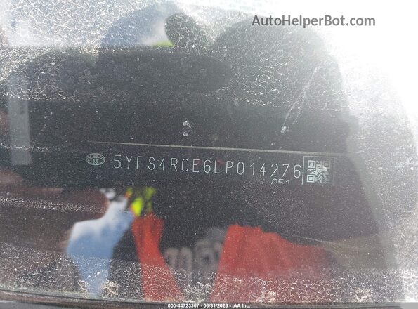 5YFS4RCE6LP014276 2020 TOYOTA LL Серебряный Вид подкапотного пространства