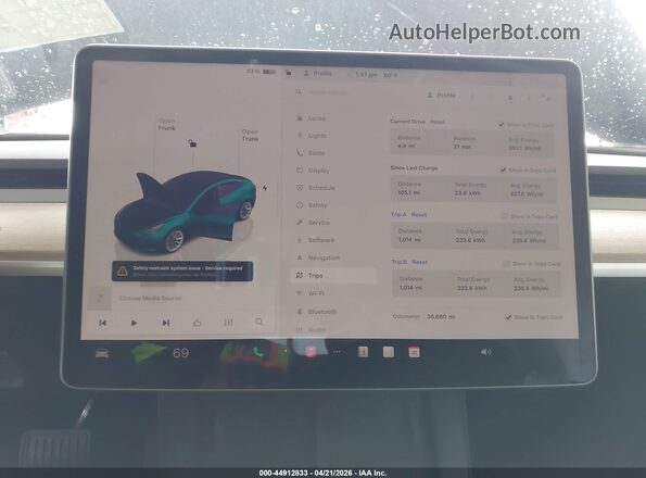 5YJ3E1EA8PF554369 2023 TESLA MODEL 3 Blue 