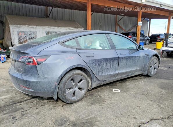 5YJ3E1EB1PF690982 2023 TESLA MODEL Серый Задняя правая четверть