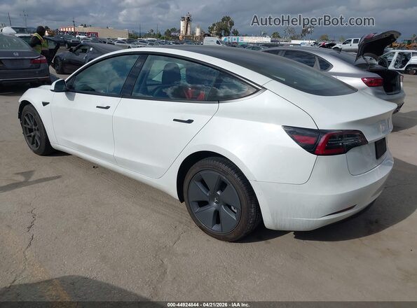 5YJ3E1EB2NF172215 2022 TESLA MODEL 3 White უკანა მარცხენა