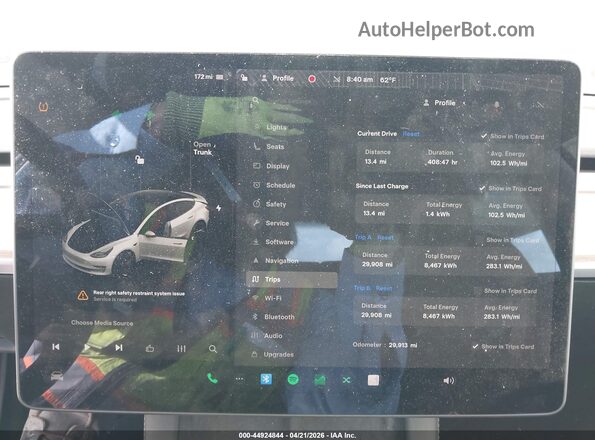 5YJ3E1EB2NF172215 2022 TESLA MODEL 3 White 