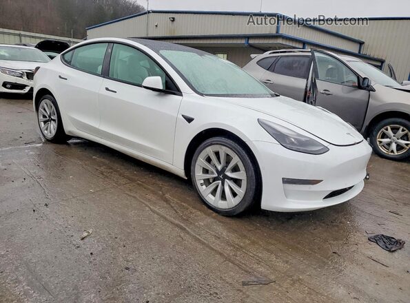 5YJ3E1EB2NF248368 2022 TESLA MODEL White წინა მარჯვენა