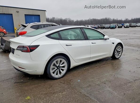 5YJ3E1EB2NF248368 2022 TESLA MODEL White უკანა მარჯვენა