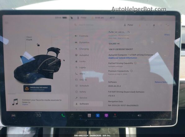 5YJ3E1EB3KF384357 2019 TESLA MODEL 3 Черный 