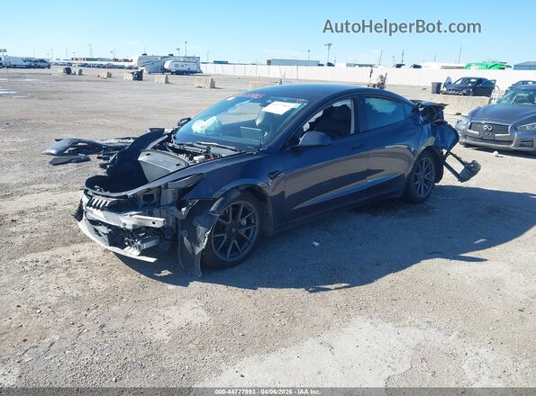 5YJ3E1EB3NF228548 2022 TESLA MODEL 3 Gray Առջևի ձախ երեք քառորդ տեսարան