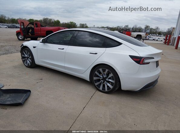 5YJ3E1EB3SF932910 2025 TESLA MODEL 3 White Trasero izquierdo