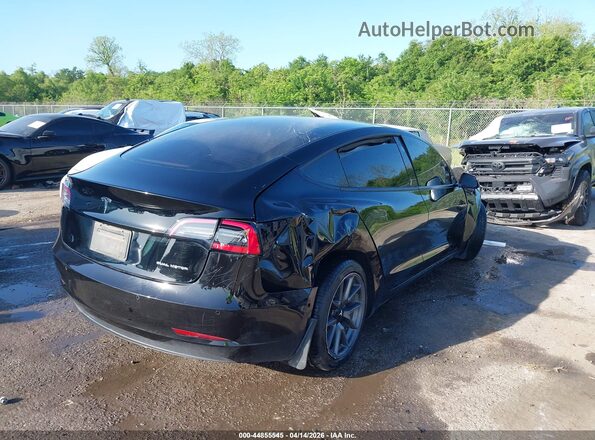 5YJ3E1EB4NF186455 2022 TESLA MODEL 3 Black Հետևի աջ