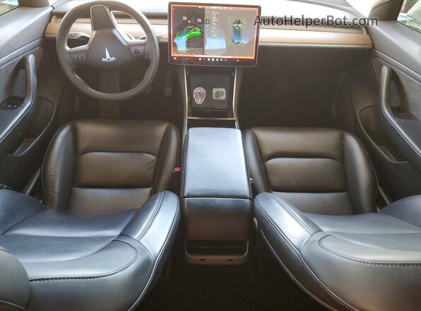 5YJ3E1EB5KF512341 2019 TESLA MODEL White Vista del salpicadero
