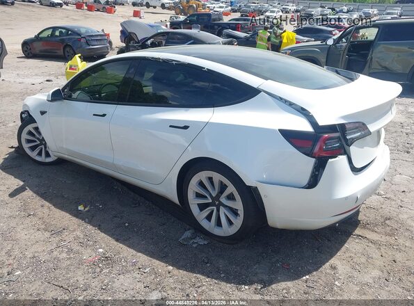 5YJ3E1EB5MF059373 2021 TESLA MODEL 3 White Rear left