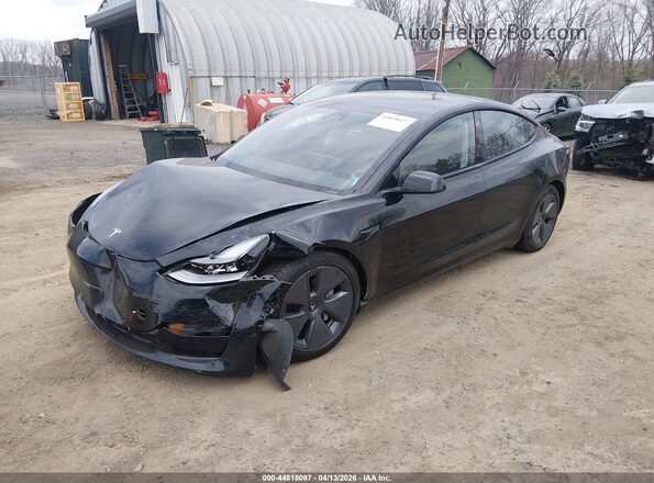 5YJ3E1EB7NF313621 2022 TESLA MODEL 3 Black Vista tres cuartos delantera izquierda