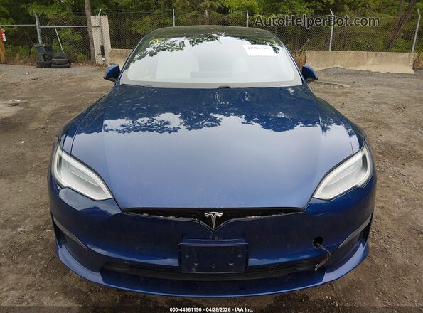 5YJSA1E5XMF428455 2021 TESLA MODEL S Blue Widok z przodu