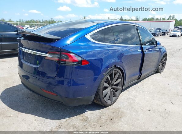 5YJXCBE22LF263558 2020 TESLA MODEL X Blue Задня права чверть