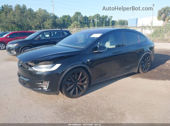 5YJXCBE44JF138091 2018 TESLA MODEL X Black Առջևի ձախ երեք քառորդ տեսարան