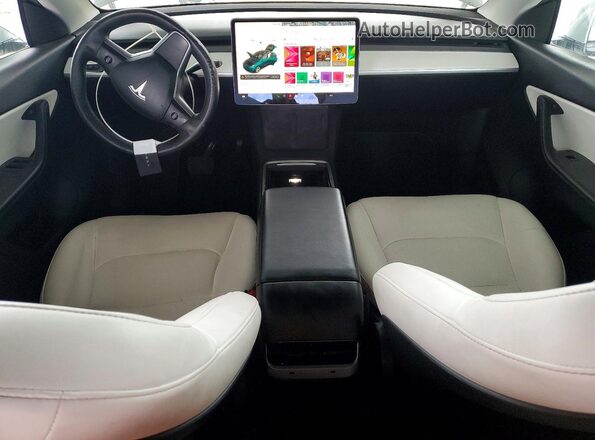 5YJYGDED2MF192725 2021 TESLA MODEL White Вид панелі приладів