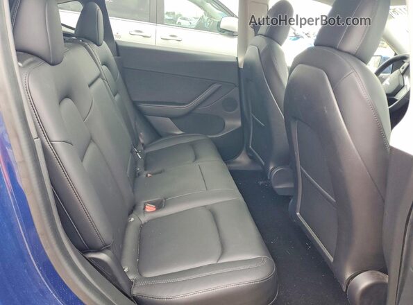 5YJYGDEE3MF114883 2021 TESLA MODEL Blue Rear seats view