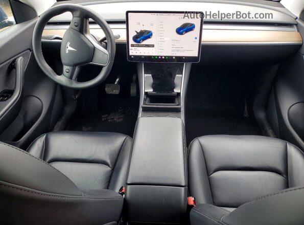 5YJYGDEE3MF114883 2021 TESLA MODEL Blue Dashboard view