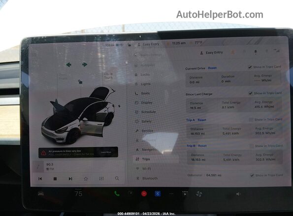 5YJYGDEE3MF241973 2021 TESLA MODEL Y White 