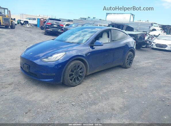 5YJYGDEE4MF198664 2021 TESLA MODEL Y Blue Передня ліва чверть
