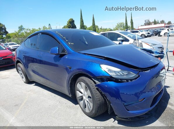 5YJYGDEE5LF053079 2020 TESLA MODEL Y Blue Vista interior trasera