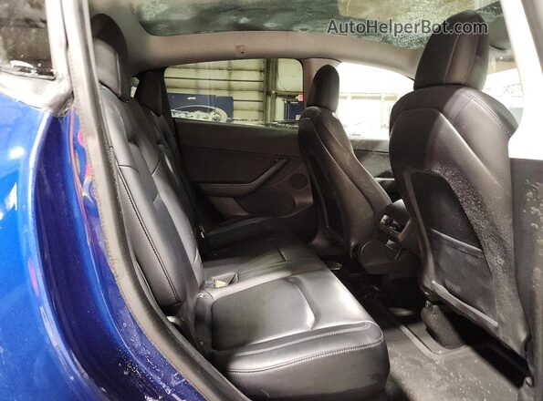5YJYGDEE7MF073481 2021 TESLA MODEL Blue Rear interior view