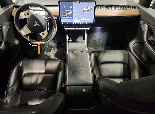 5YJYGDEE7MF073481 2021 TESLA MODEL Blue Dashboard view
