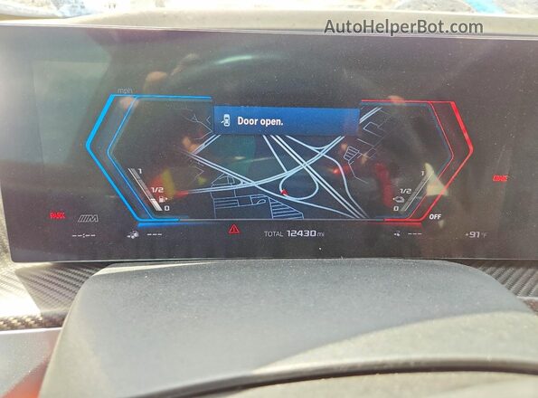 5YM23CS04P9R58392 2023 BMW XM Red Вид щитка приладів