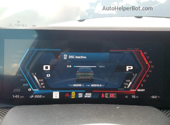 5YM23CS05P9S42634 2023 BMW XM Бирюзовый Вид щитка приборов