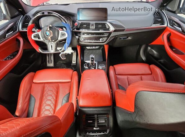 5YMTS0C02M9F29612 2021 BMW X3 Red Вид панелі приладів