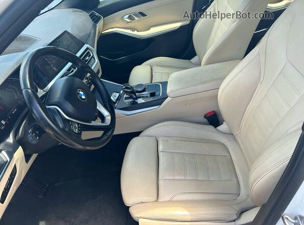 3MW5R7J02M8C01491 2021 BMW 3 SERIES White Vista de la etiqueta del VIN