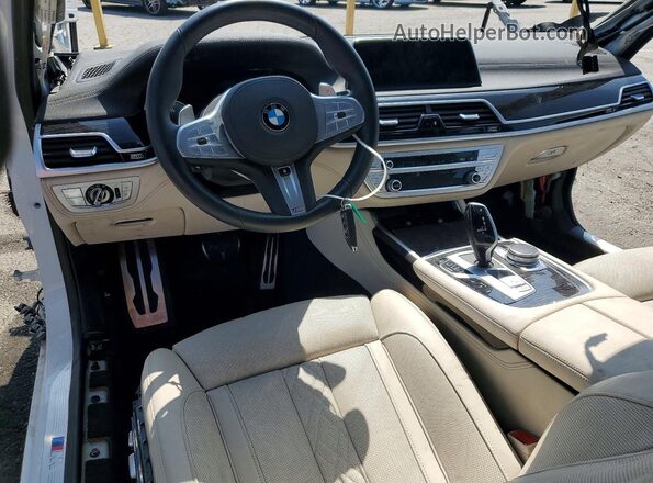 WBA7T2C07MCF88819 2021 BMW 7 SERIES White Instrument cluster view