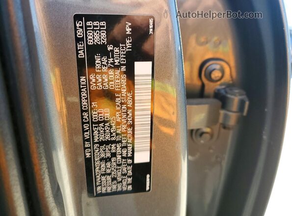 YV4A22PK0G1032479 2016 VOLVO XC90 Blue 