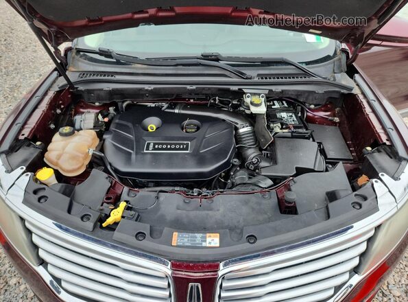 5LMTJ3DHXGUJ01103 2016 LINCOLN MKC Burgundy VIN კოდის სტიკერის ხედი
